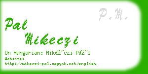 pal mikeczi business card